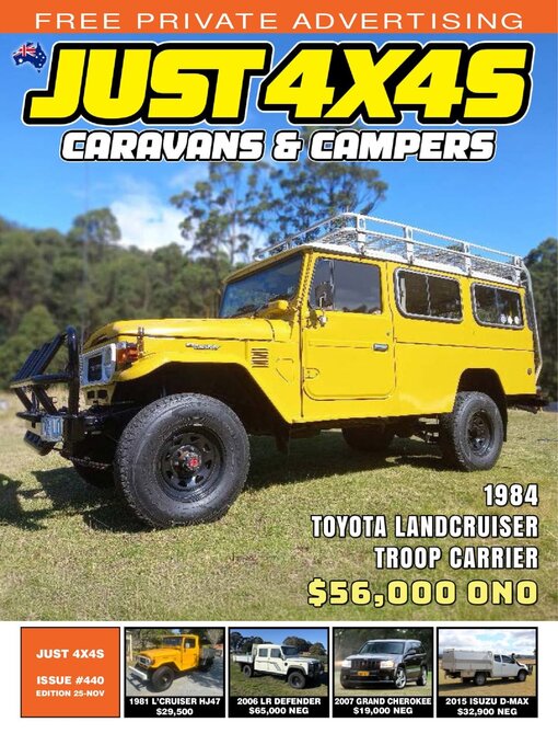 Title details for Just 4x4s, Caravans & Campers by JUST AUTO Classifieds Pty Ltd - Available
